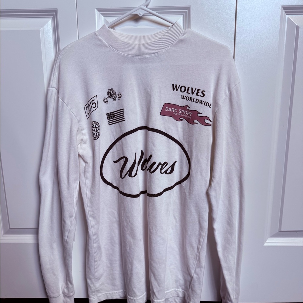 Darc Sport White Wolves Graphic Long Sleeve Tee Size S